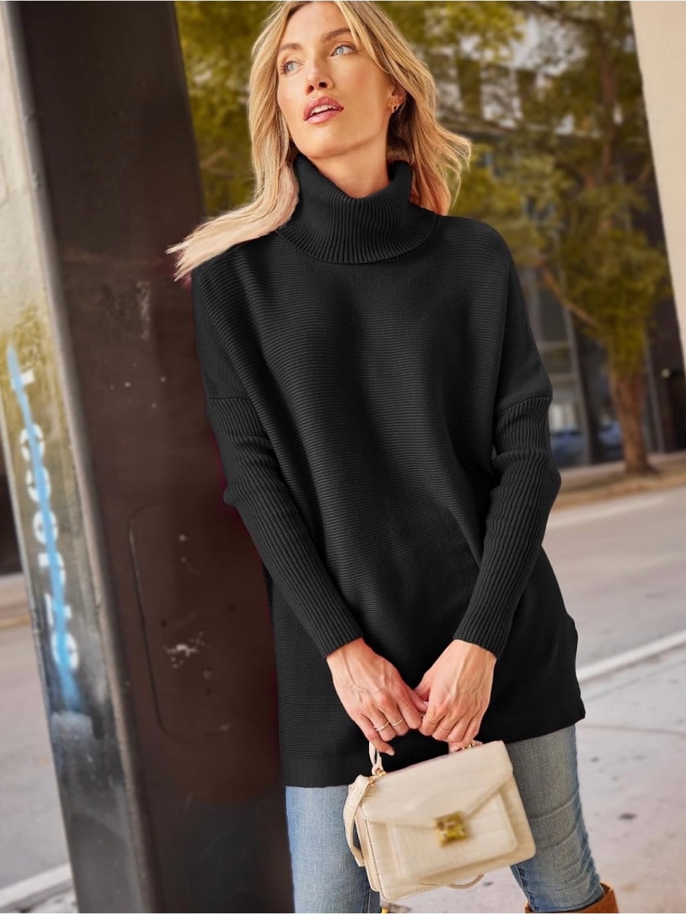 Oversized Turtleneck Sweater - Picture 3 of 11